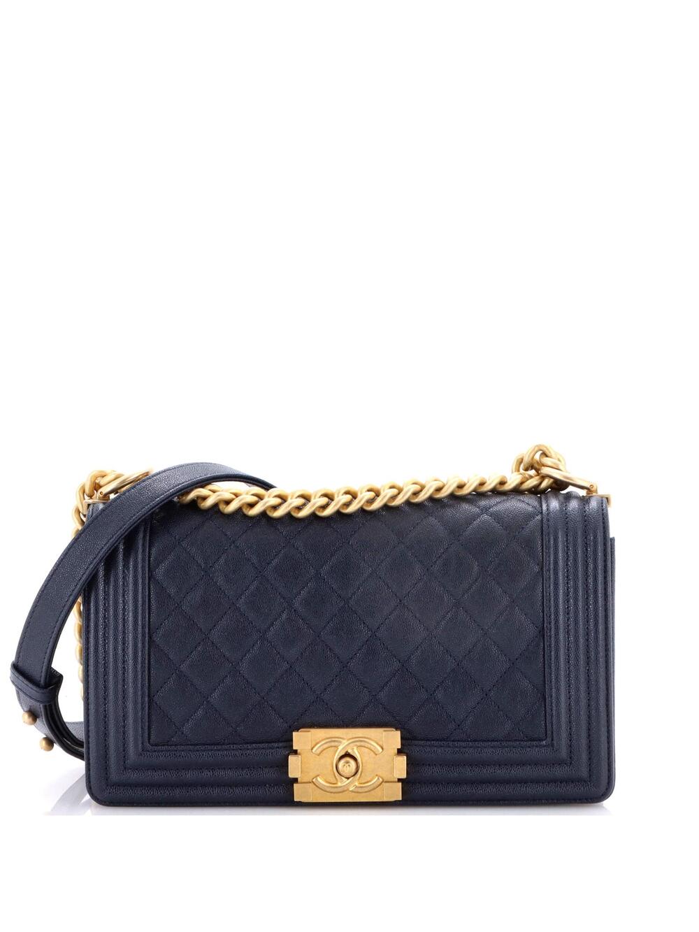 Chanel Boy Flap Bag Quilted Caviar Old #262263C49B